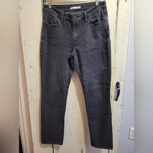 sz 12 Levi's Mid Rise Skinny Jeans - Charcoal/Faded Black